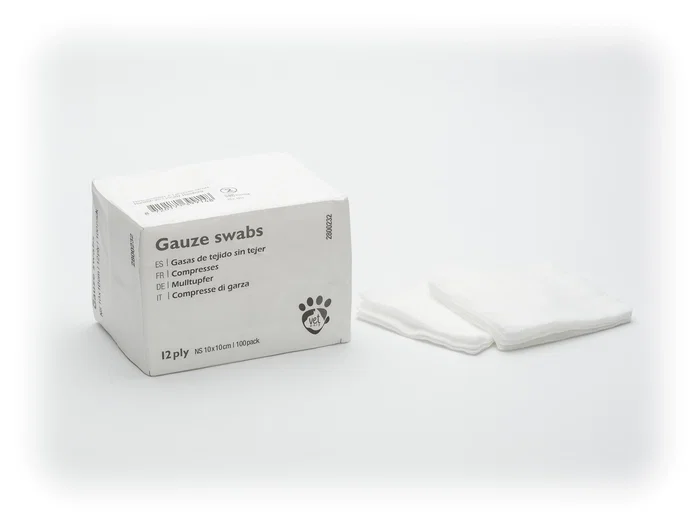 Covetrus Gasas de 10x10 cm, 12 Capas, 100 Unidades Covetrus Gasas de 10x10 cm, 12 Capas, 100 Unidades